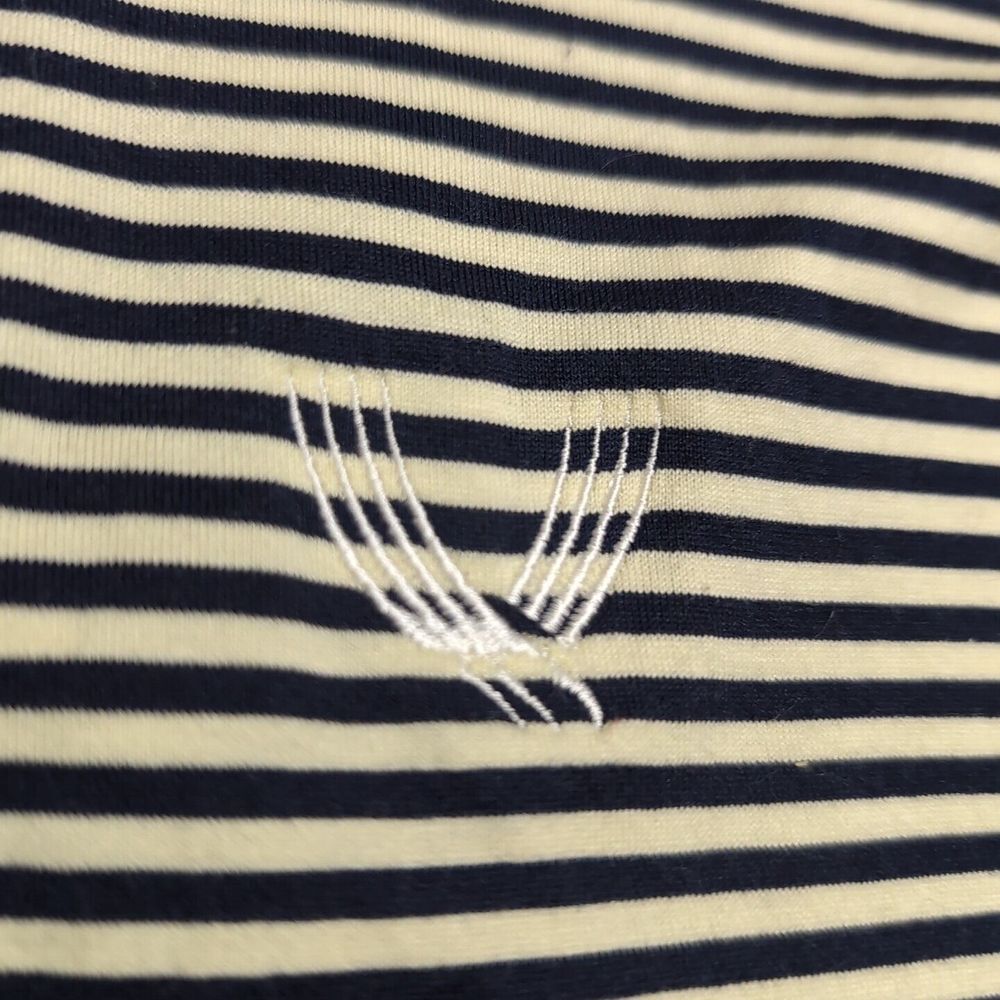 PETER MILLAR Men's XL Yellow/Blue Polo Shirt Stripe Winged Logo Stretch 1V‎